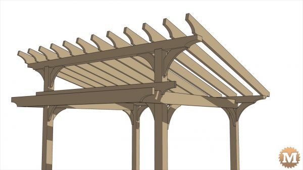 Timber Frame Pavilion - Main roof rafters are 2x8 nobel fir