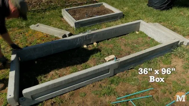 making a long thinner garden bed for flowers or vegetables