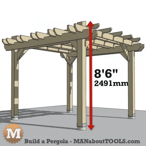Animation to build a pergola step-by-step