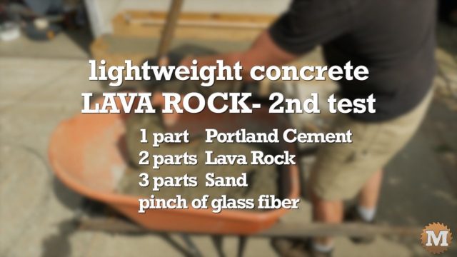 Lava Rock Concrete - 2nd Test