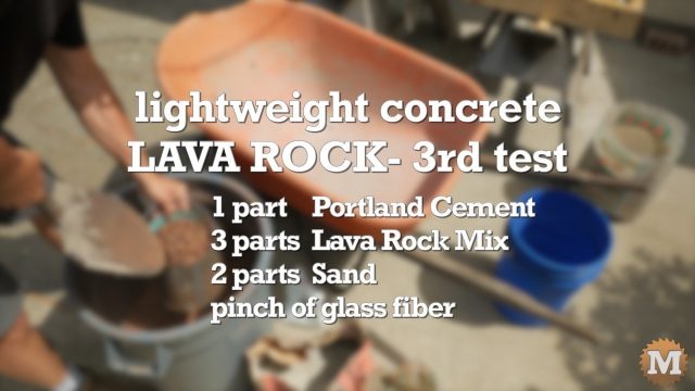 Lava Rock Concrete - 3rd Test