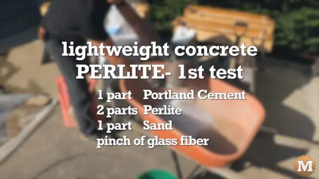 Ingredients I\'ll use to make Lightweight Perlite Concrete