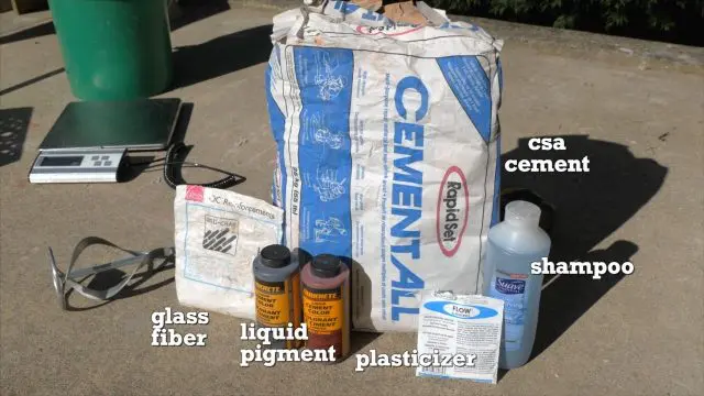 Ingredients I\'ll use for the CSA Foam concrete panels