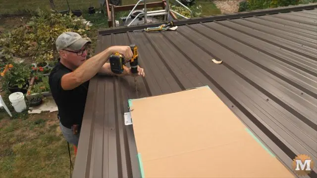 drilling holes in roof for solar panel controller wires