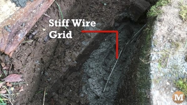 man about tools remove silt mud sediment from well Wire always adds strength to concrete
