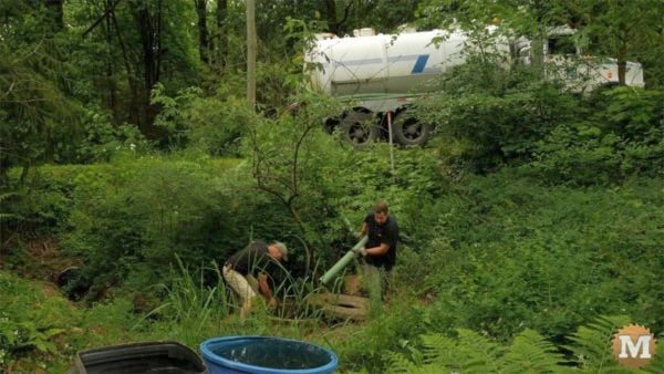 Lucky to get truck so close to the well