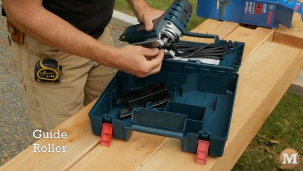 Guide roller helps to keep blade on track - Bosch Jigsaw Review Guide roller helps to keep blade on track - Bosch Jigsaw Review