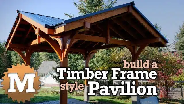 YouTube Thumbnail Three Gable Timber Frame style Pavilion Pergola Gazebo