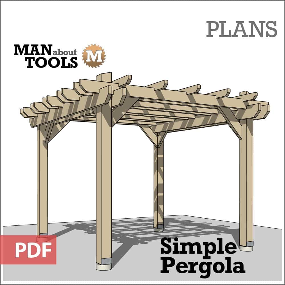 Simple Cedar Pergola - Digital Plan | MAN about TOOLS