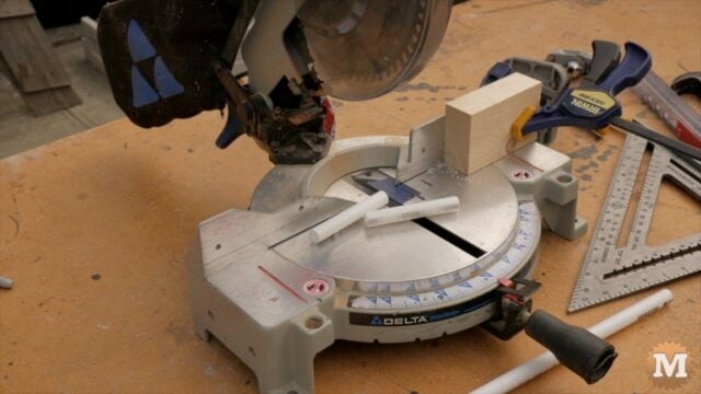 Cutting plastic pipes with miter saw