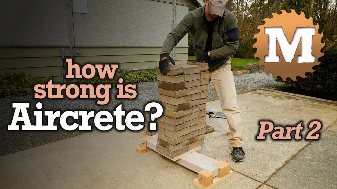 YouTube Thumbnail asking How Strong is Aircrete