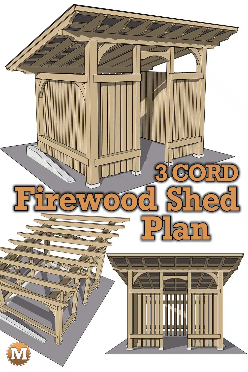 Timber Frame Firewood Shed Plans