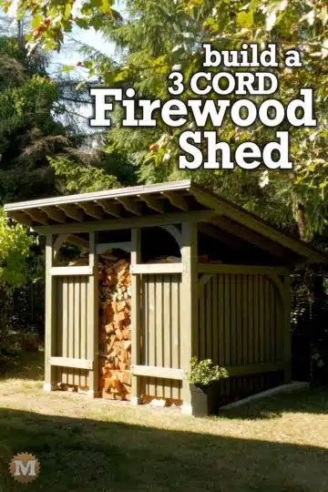 a Timber Frame Style Firewood Shed that holds 3 cords