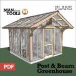 Post & Beam Greenhouse - Digital Plan