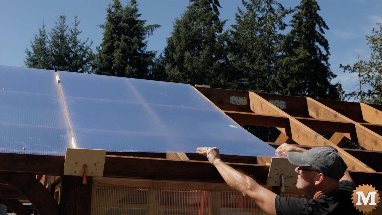 Installing Polycarbonate Panels on Greenhouse Roof