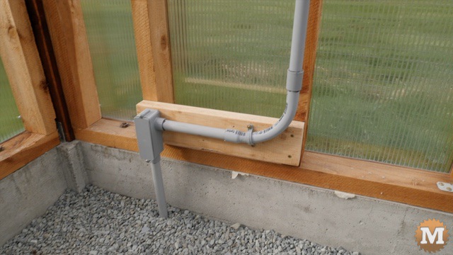 Electrical line in a plastic conduit