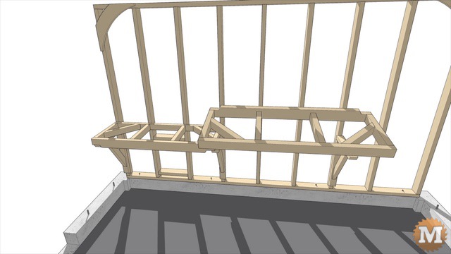 Sketchup animation of greenhouse shelves assembly