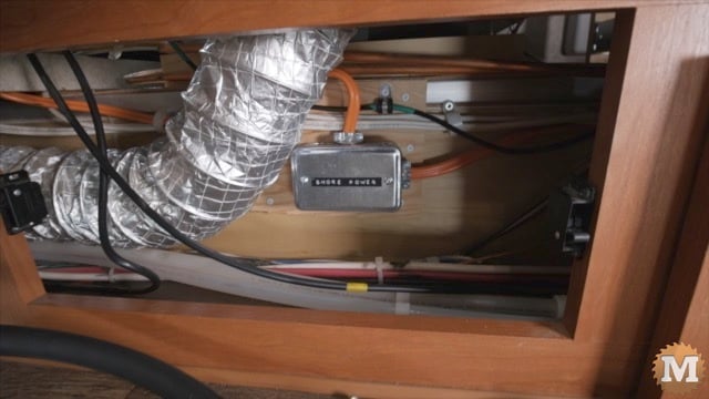 Tapped into the existing short power wire to add a junction box