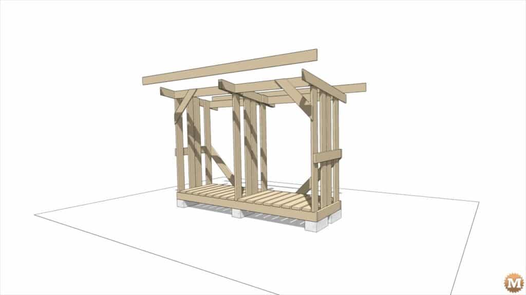 Sketchup 3D animation of a simple firewood drying shed