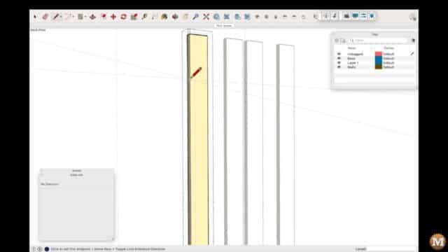 Sketchup 3D modelling of a simple firewood drying shed