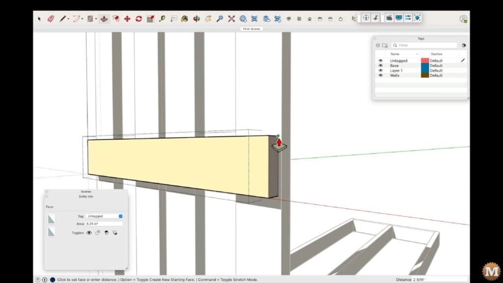 CAD 3D model construction of a firewood rack
