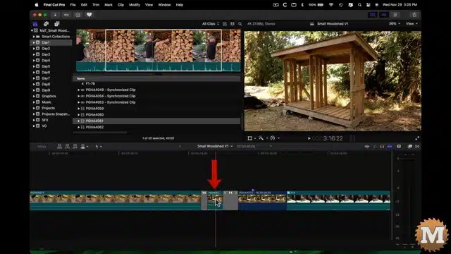 FCPX editing screen capture
