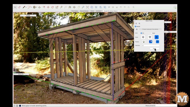 Woodshed model in Sketchup Pro 3d Modelling Software
