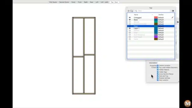 Screen captures from the Sketchup 3d Modelling Software
