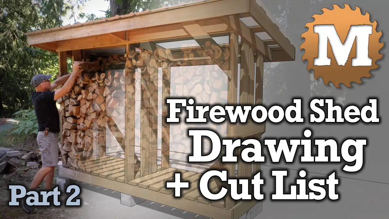 YouTube Thumbnail Simple Firewood Drying Shed Pt2A V1 copy