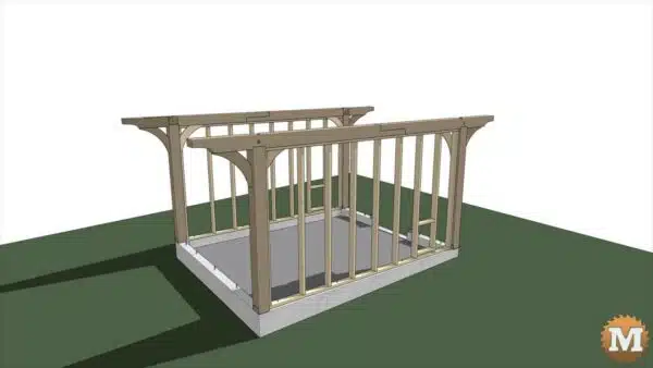greenhouse timber frame 003