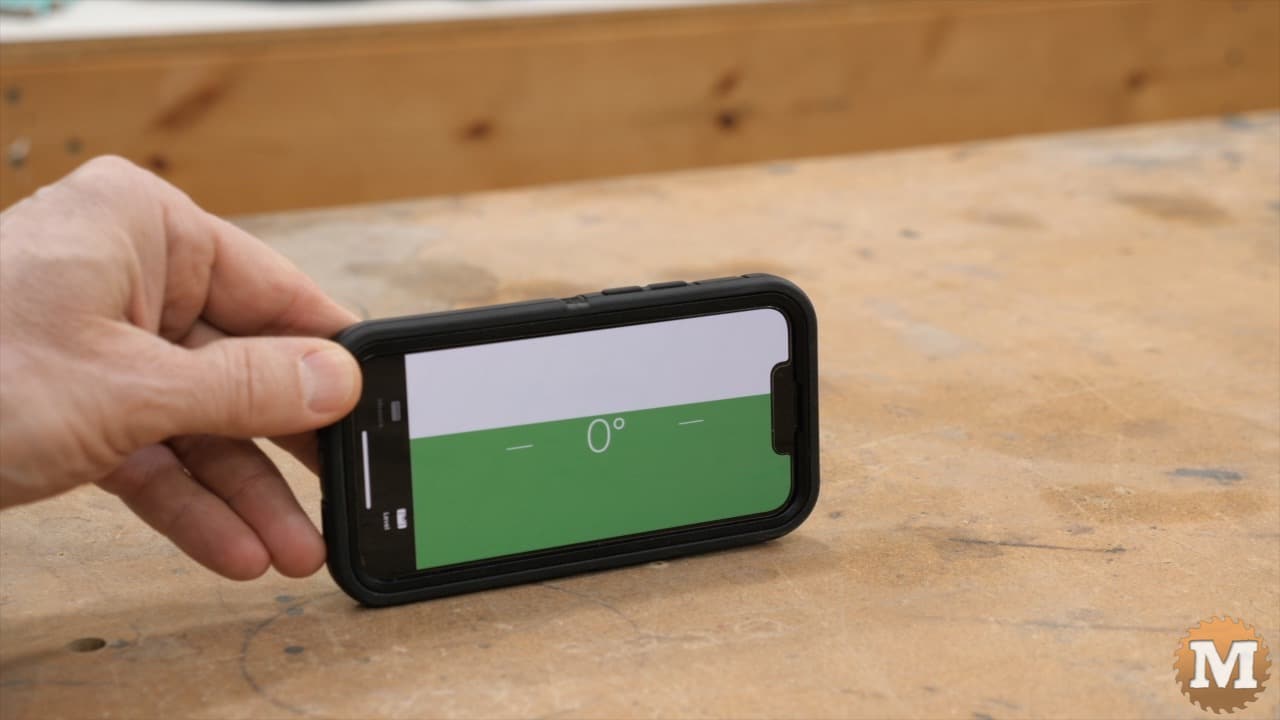 a smart phone with level app