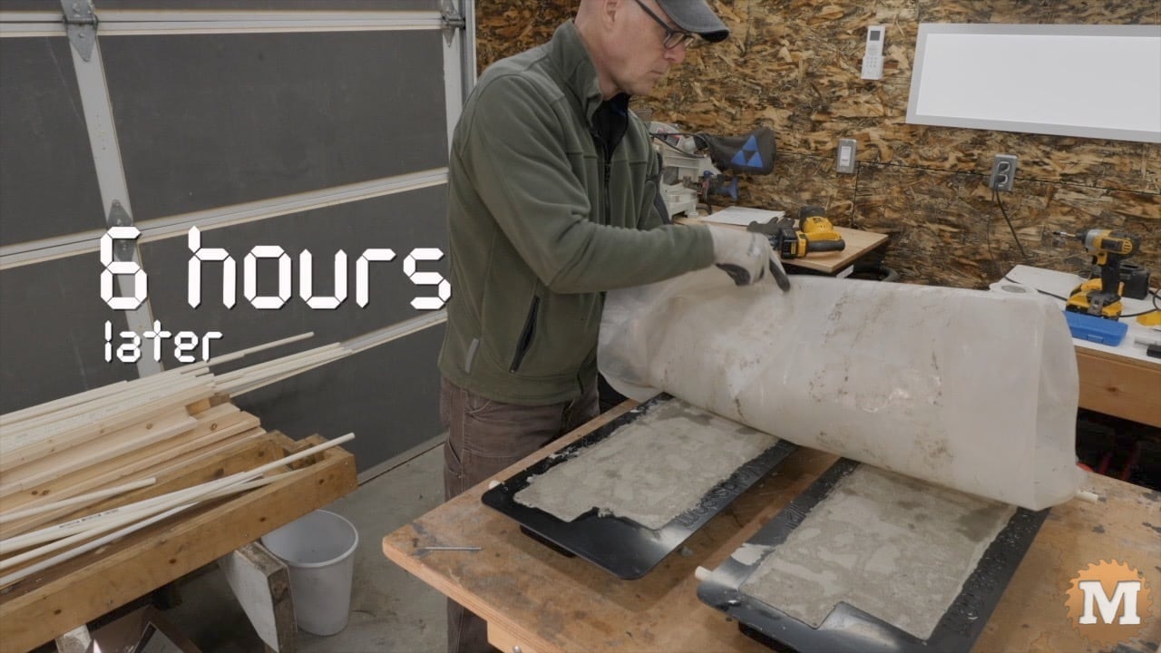 uncovering the concrete after 6 hours