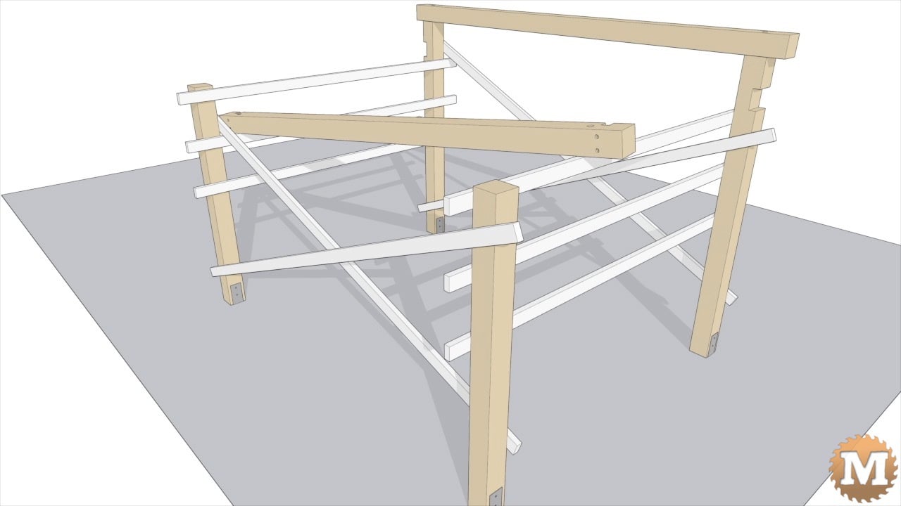 3D Sketchup image of pavilion construction