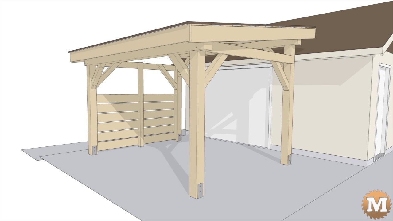Lean To Pavilion Animation 000