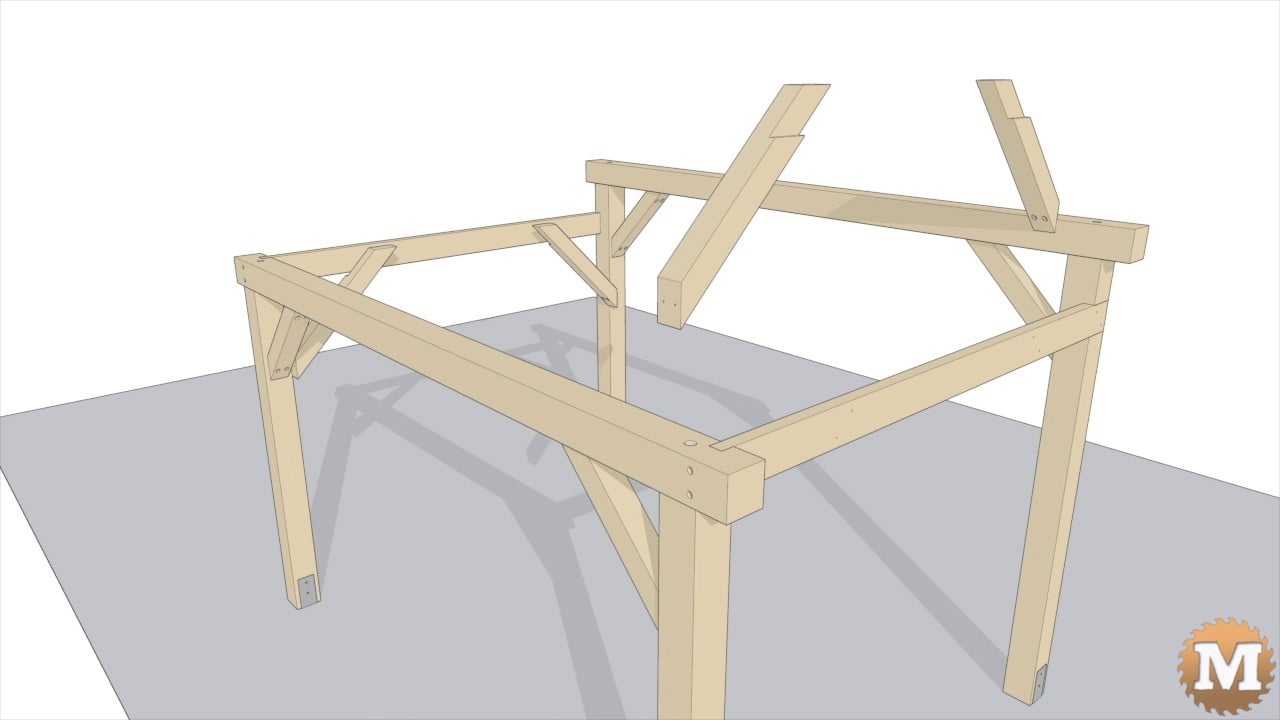 Lean To Pavilion Animation 005