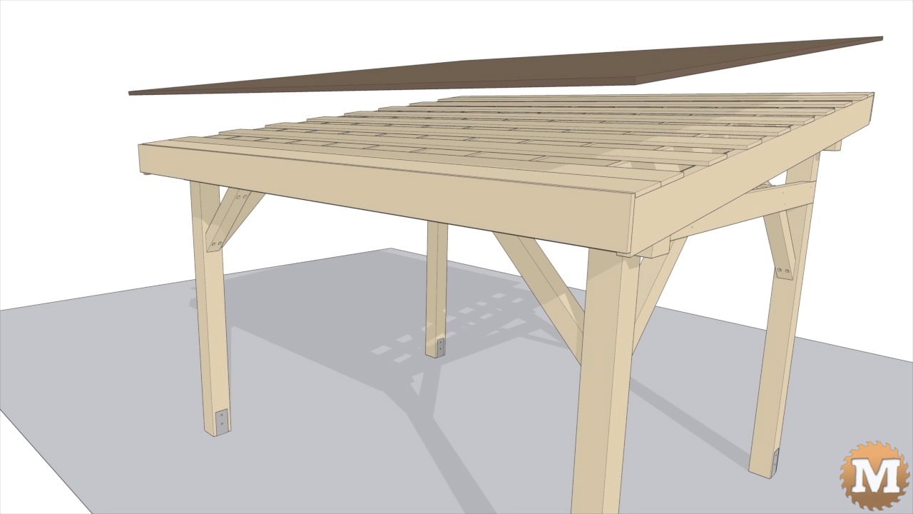 Lean To Pavilion Animation 009