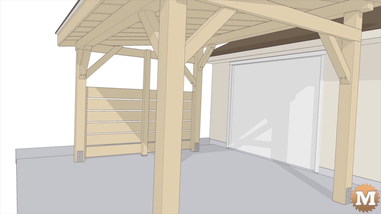 Lean To Pavilion Animation 012