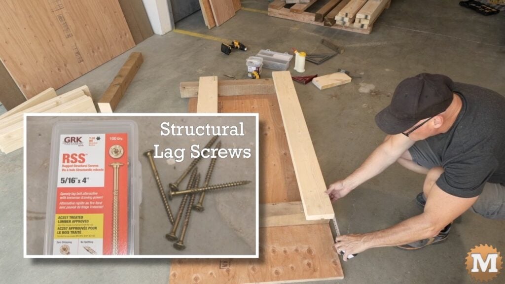 a man building a wooden workbench